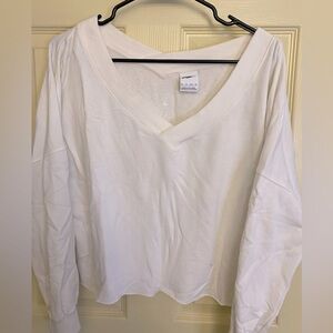 Nike White V-Neck Women's Blouse